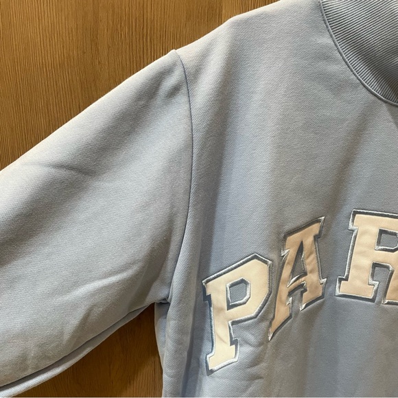 Light Blue PARKE Mock-Neck Pullover Sweatshirt - Picture 6 of 10